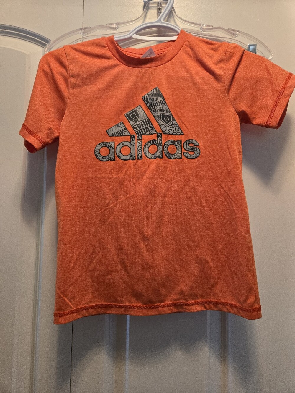 adidas Orange Graphic Logo Short-Sleeve Tee